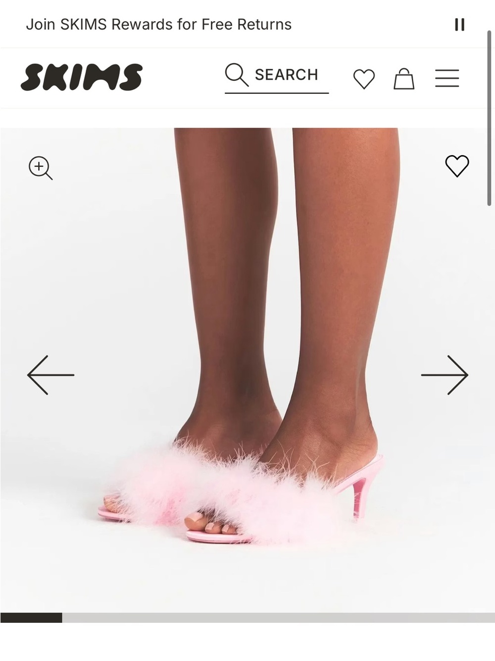 BNWT SKIMS Pink Kitten Heels